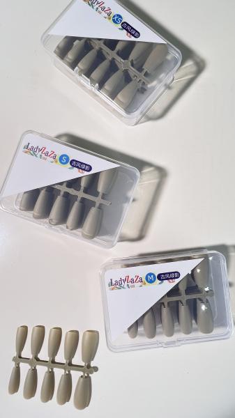 Miss French estilo unhas artificiais falsas meia ponta e cobertura completa ponta de unhas falsas