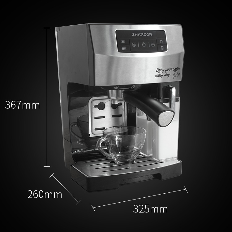 Машина кофе ABS с создателем эспрессо Latte капучино кофе Frother SS304 молока одиночным