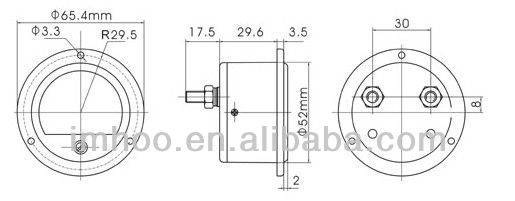 Round Moving Coil SO-52 Vu Meter