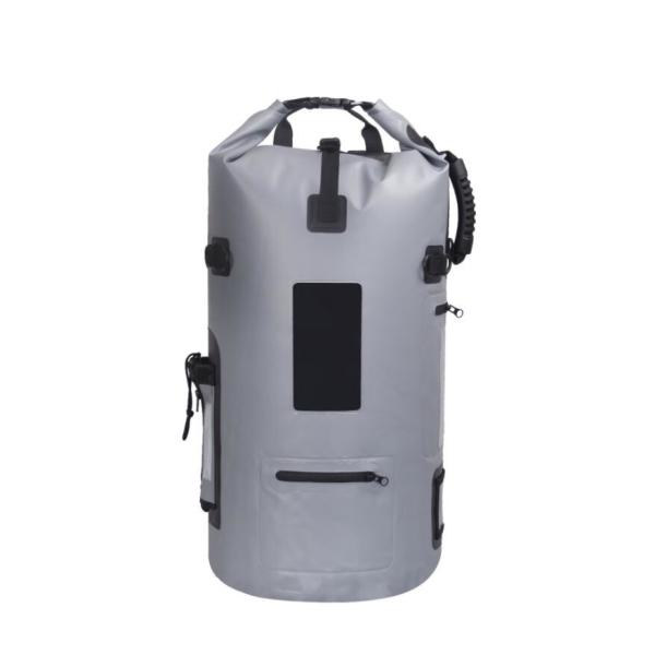 Grey Outdoor Waterproof Bag , Waterproof Climbing Backpack Wet Dry Separation Type