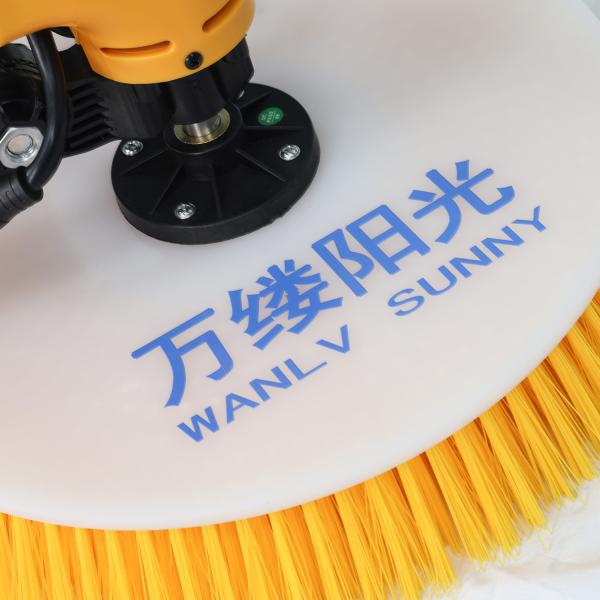 Lightweight Single Rotating Disc Solar Panel Cleaning Brush OEM Supported Water Pipe and Water Pump