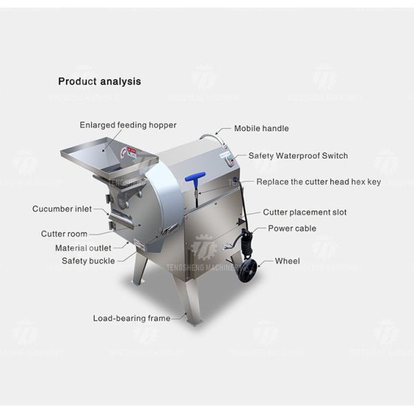 Машина TS-Q112 Slicer картошки нержавеющей стали 1.5KW 220/380V промышленная