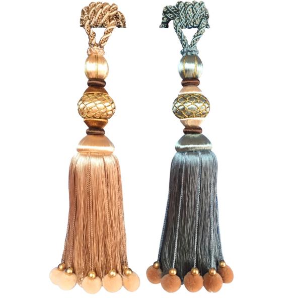 Hot sale new design polyester cord tassel tieback for curtain accessory decorative