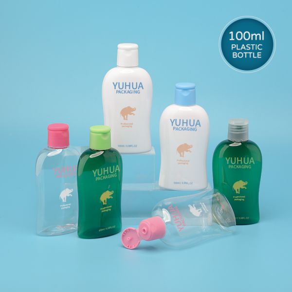 Сжиманное пластиковое OEM разливает 100ml по бутылкам с ясностью цвета верхней крышки сальто белой