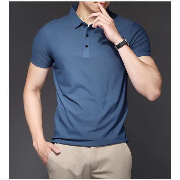 Summer Ice Silk Quick Dry Men's Sports Riding Polo Shirts Equestrian Tops