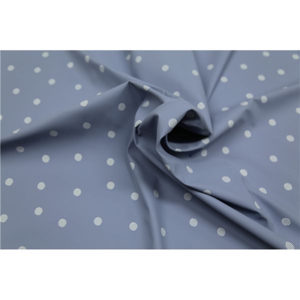 Abrasion Resistant Polyurethane Faux Leather Fabric White Dots 200g/㎡ Gram Weight