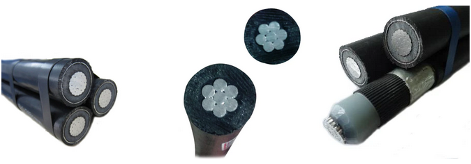 Aluminum 3x1x1x150mm XLPE Insulated Air-Underground Medium Voltage Cable 15KV IP66 Rated PE Jacket Industrial Use