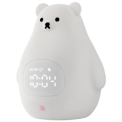 App Control Silicone Night Light Bedside Energy Saving Digital Alarm Clock For Children