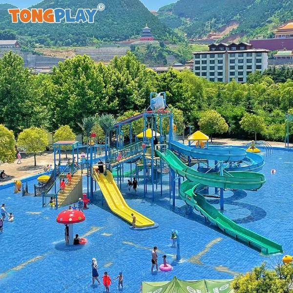 Commercial Splash Pad Equipment Fiberglass Water Splash Playground