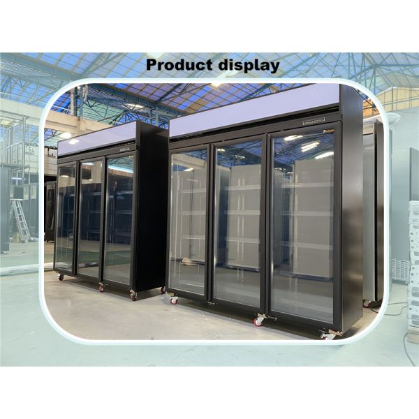 Commercial Beverage Cooler Supermarket Chiller Glass Door Beverage Drinks Refrigerator Showcase