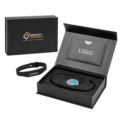 Caixa de presente personalizada impermeável para evento de festival RFID pulseira de silicone lavável