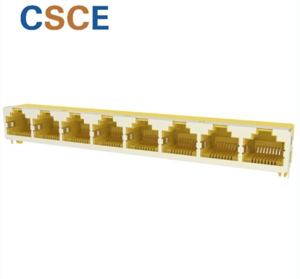 8 Port UV94V-0 8P8C RJ45 Network Connector For Computer