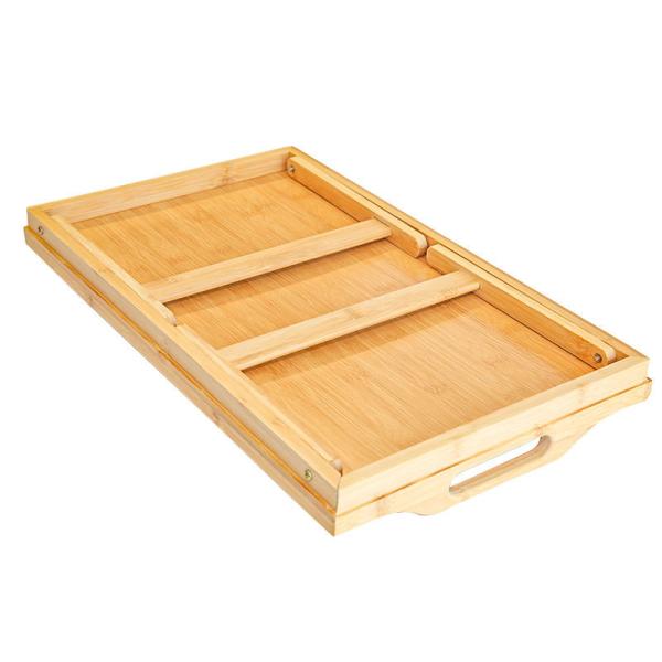 Coloque o alimento que serve o café da manhã de bambu sustentável Tray Table With Folding Legs