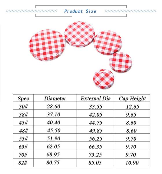 Tinplate Aluminum Can Lids Twist Off Closures Lug Cap 28mm 38mm For Sauce Jars