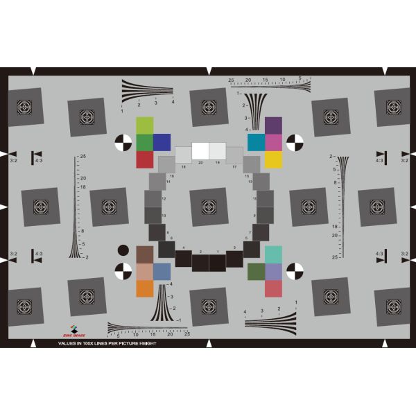 Reflective Camera Resolution Chart , Professional Camera Lens Test Chart