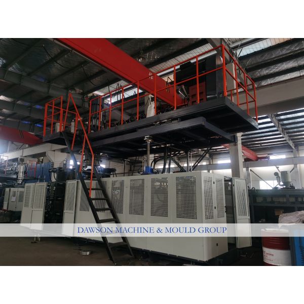 120 Mm Screw Diameter Blow Molding Machine For 200 Litre Plastic L Ring Chemical Drums Moulding Line