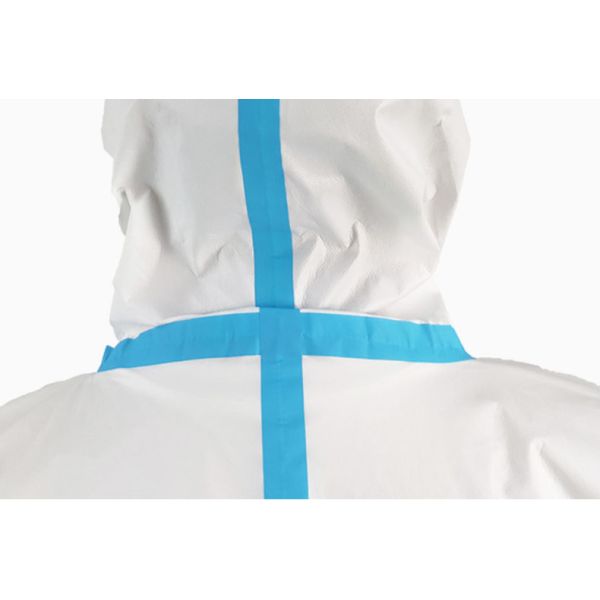 Yellow Simple Long Sleeve Disposable Plastic Gowns Anti Blood Isolation Gowns