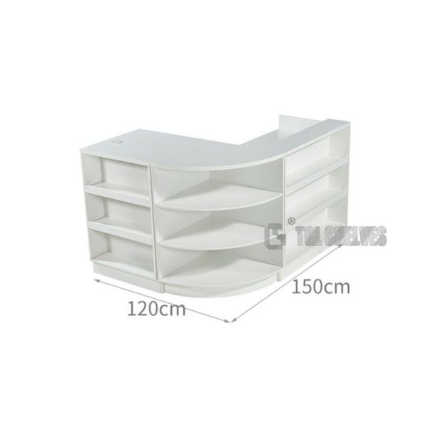 Modern Supermarket Checkout Counter 600×600×850mm Size MDF Boards Material