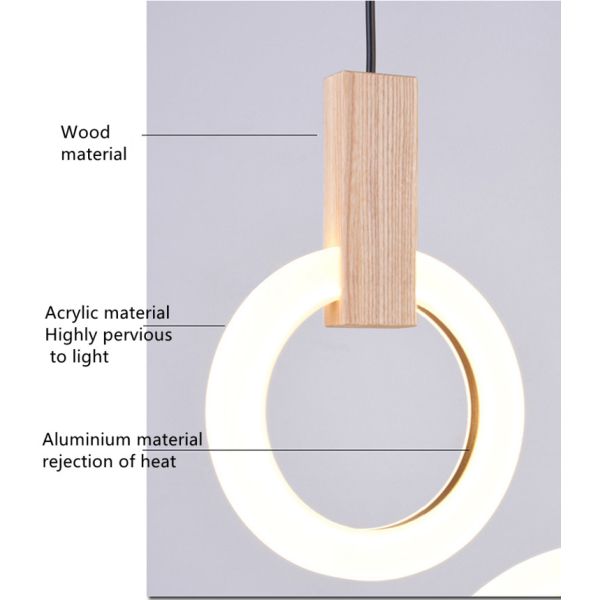 Приспособление освещения лампы падения столовой гостиницы лестницы виллы современного круга акриловое