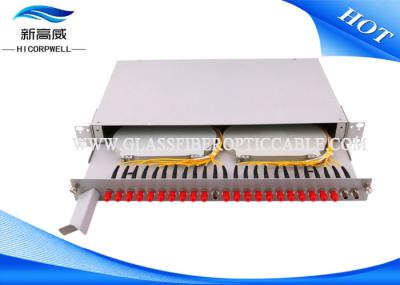 70 - 106Kpa 24 Port Slidable Fiber Termination Kits Rack Mount FO Patch Panel ODF