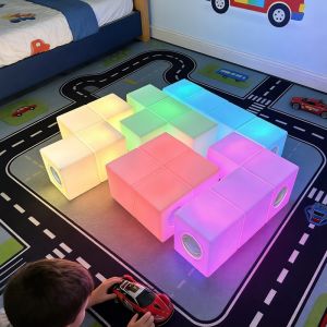 LED Light Up Building Blocks Set for Kids, Creative STEM Educational Toy with