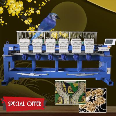 As good as embroidery machine tajima HO1506H 15 needles 6 head industrial embroidery machine for cap t-shirt flat sequin