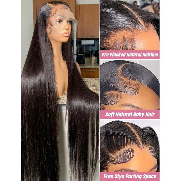 Average Size Lace Front Original Brazilian Natural Human Hair Wig For Black Women