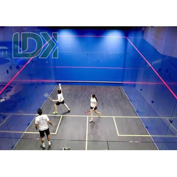 Panorama Tout en verre Cour de squash Blus Glass Wall Squash Lieu de compétition