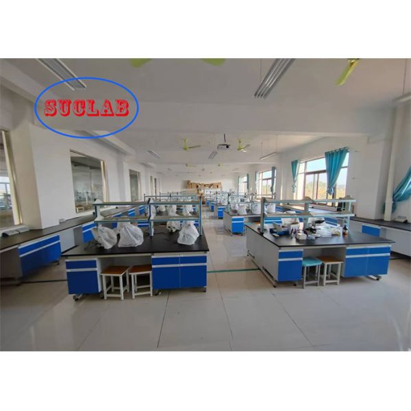 Multiple Cabinet Steel Chemistry Lab Workbench Laboratory Workstation Price With Chemical Resistant Worktop