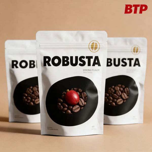 Custom Printed Food Grade Heat Seal Stand up Pouch with Degassing Valve and Resealable Zipper Matte Finish Coffee Packaging