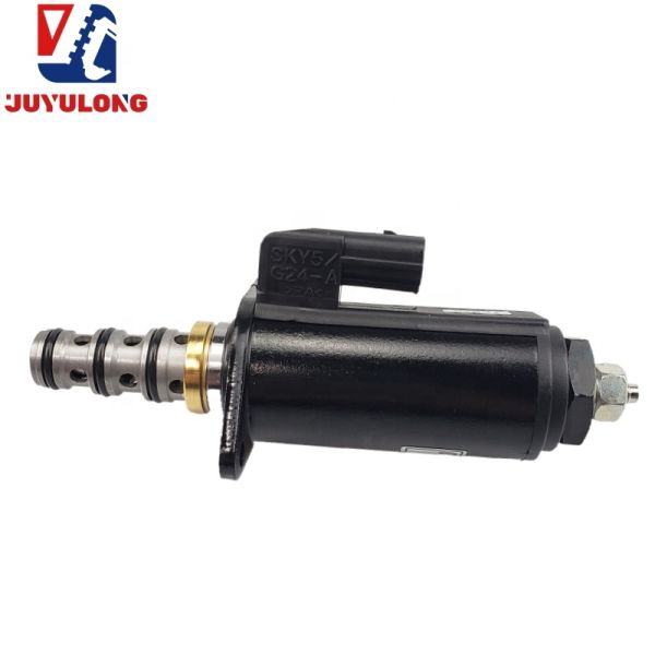 JUYULONG for Kobelco SK200 250 260-6E-8 G24DB50 Excavator Safety Lock Solenoid Valve YN35V00050F1 Construction Machinery Parts