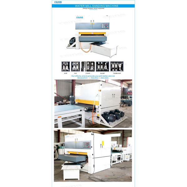 3 Belt Speed 2000r/min P-R-RP1300 Wide Belt Sander Machine With Water Sanding and Drying