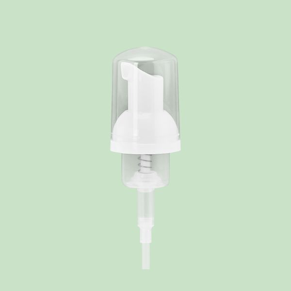 Гладкий 30 мм пеновой насос с выходом 0,4 CC на заказ цвет прозрачный крышка для распределения пены