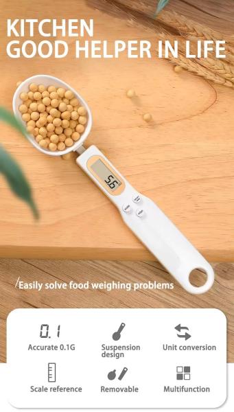 2024 Mini Portable LCD Display Digital Measuring Spoon Pet Weight Scale CE ROHS Certificate Button Battery Included