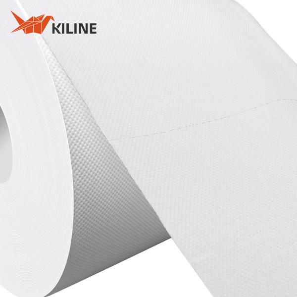 Rouleau de papier industriel de nettoyage Jumbo en pâte de bois pure 18gsm × 3 plis