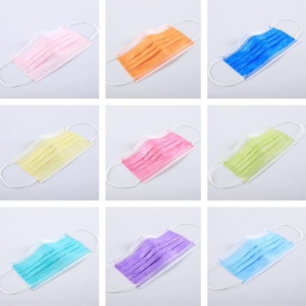 S&J EN14683 High saturation disposable blue colorful 4 ply Ear-loop plate medical surgical Face Mask