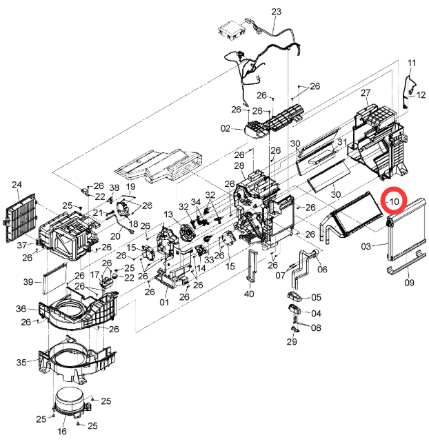 Подогреватель ядра экскаватора Хитачи ZX240-5G радиатора подогревателя XB00001051 Подогреватель ядра экскаватора Хитачи ZX240-5G радиатора подогревателя XB00001051
