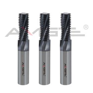 4 Flutes Thread Cutting End Mill 1/2" Solid Carbide Milling Tools Customized NPT