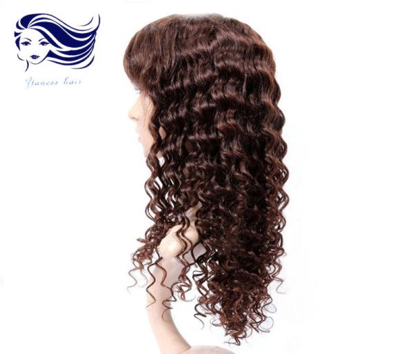 Perucas completas profundas do laço do cabelo humano da onda 100 com cabelo do brasileiro do cabelo do bebê