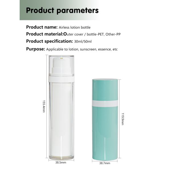 Переполняемая PET-бесвоздушная насосная емкость 30 мл 50 мл Улучшенная производительность 100% ПЦР