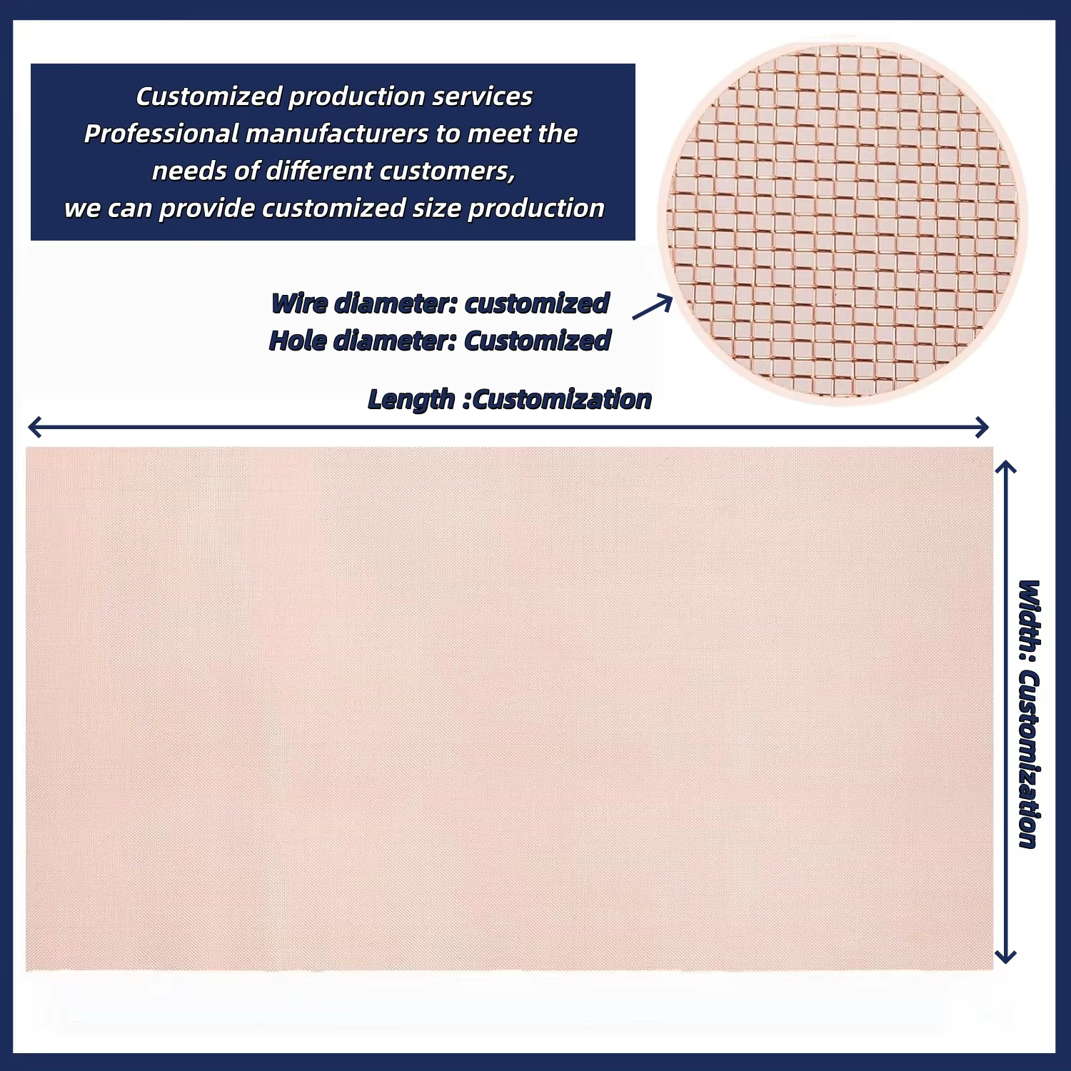 Wholesale Copper Wire Mesh 8-120 Mesh with 0.10-0.80mm Wire Diameter for Industrial Filtration Applications