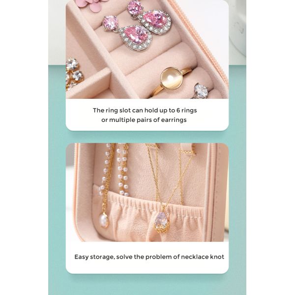 Квадратный ПУ кожаные путешествия ювелирные изделия коробка организатор для кольцов сережки ожерелье Хранилище