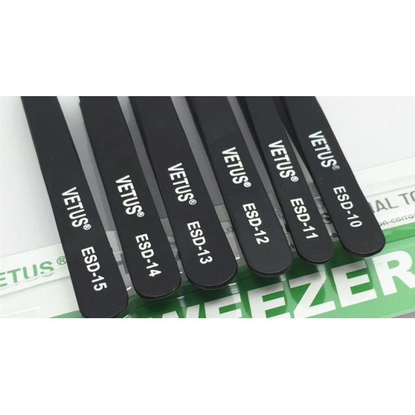 Safe Precision ESD Esd Plastic Tweezers AISI 302 Material Length 110 - 140mm