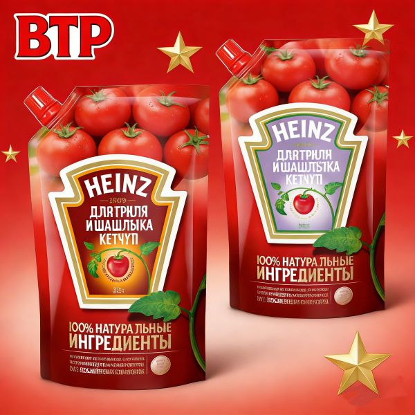 Custom Printed Food-Grade Ketchup Pouches with Spouts Leak Proof Squeezable Resealable for Home Cooking and Retail Sales