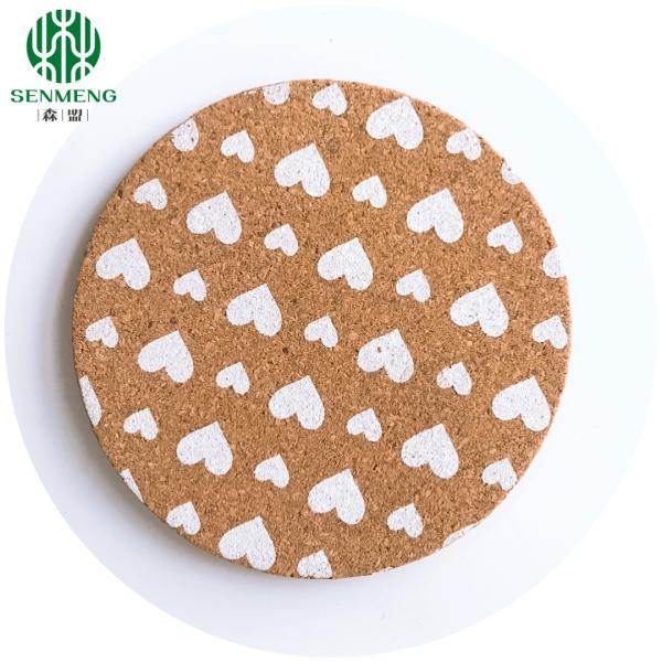 Wholesale Round Cup Mat Customized Advertising Coasters Eco Friendly Cork Coaster