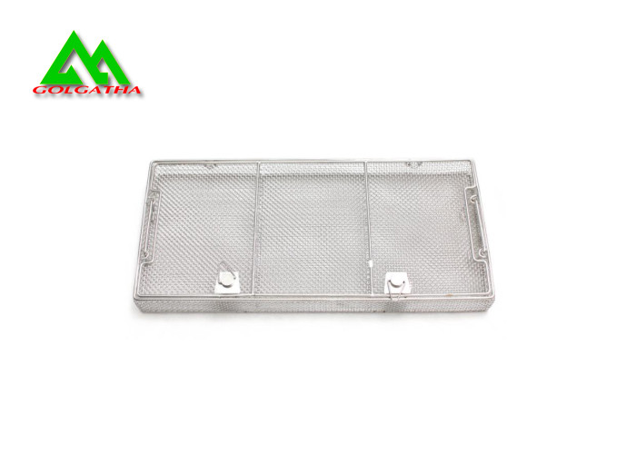 Metal Cleaning Basket Hospital Ward Equipment For Autoclave Medical Hygiene