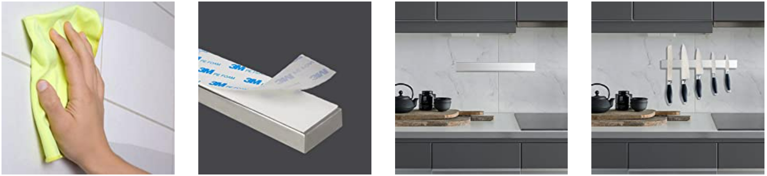 Maintien du couteau magnétique en bois durable pour le mur