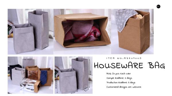 ECO-Friendly washable kraft paper plant bag, flower pot, houseware