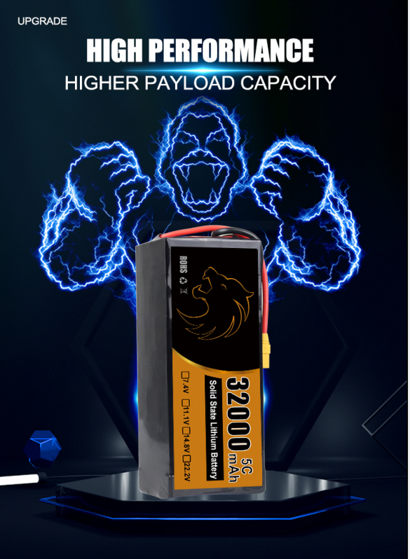 Фабричная цена FPV дроны 32000mah батарея твердотельных батарей дронов UVA