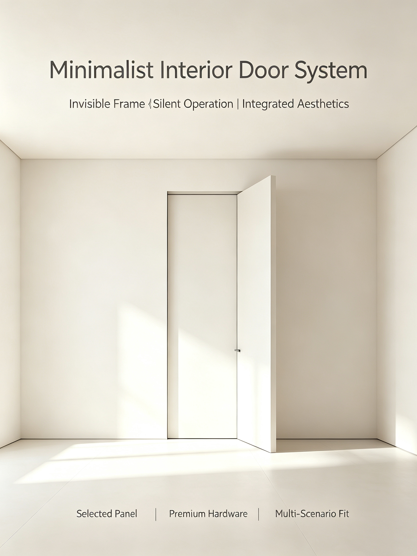 Ultra-narrow bezel aluminum and wood paint-free bedroom door for high-end home decoration